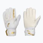 Reusch Attrakt AB1 Solid Junior white/gold gyerek kapuskesztyű