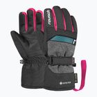 Gyerek síkesztyűk Reusch Rocket GORE-TEX black/black melange/pink glo