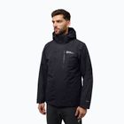 Férfi 3 az 1-ben dzseki Jack Wolfskin Jasper 3In1 fekete