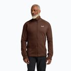 Férfi túrapulóver Jack Wolfskin Peak District Full Ziphot choc
