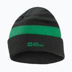 Gyerek téli sapka Jack Wolfskin Stripy Knit pala zöld/misztikus