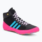 Bokszcipők adidas HVC core black/signal cyan/yellow