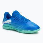 Gyerek focicipő PUMA Future 7 Play It hyperlink blue/mint/puma white