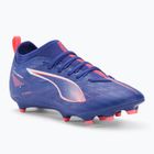 PUMA Ultra 5 Match FG/AG Jr gyermek labdarúgócipő lapis lazuli/puma fehér/naplemente fénye