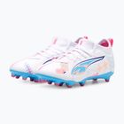 Gyerek focicipő PUMA Ultra 5 Match Vol. Up FG/AG Jr puma white/luminous blue