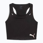 Női futófelső PUMA Run Ultraspun Crop puma fekete/ tűzpirosító puma