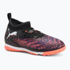PUMA Future 8 Match TT + Mid gyermek futballcipő puma fekete/ puma fehér/ izzó piros