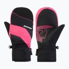 Gyerek síkesztyűk ZIENER Luuki-Z Aquashield black/pop pink