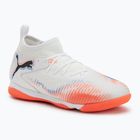 PUMA Future 8 Match It + Mid Jr gyermek futballcipő puma fehér/puma fekete/izzó piros