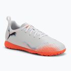 PUMA Future 8 Play TT Jr gyermek futballcipő puma fehér/puma fekete/izzó piros