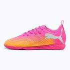 Gyerek focicipő PUMA Future 9 Play IT Jr poison pink/puma white/sun stream/bright aqua/puma black