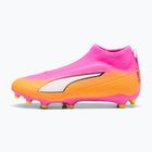 Gyerek focicipő PUMA Ultra 6 Match+ LL FG/AG Jr poison pink/puma white/sun stream/bright aqua/puma black