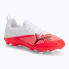 Gyermek focicipők PUMA Ultra 7 Match FG/AG Jr ultra red/puma black/puma white
