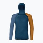 Férfi termoaktív pulóver ORTOVOX 120 Comp Light Hoody petrol blue