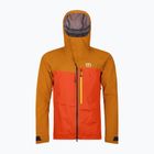 Férfi sítúra dzseki ORTOVOX 3L Ravine Shell hot orange