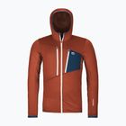 Férfi pulóver ORTOVOX Fleece Grid Hoody clay orange