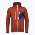 Férfi pulóver ORTOVOX Fleece Grid Hoody clay orange