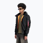 Férfi Alpha Industries MA-1 kapucnis bomber dzseki fekete