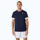 Férfi ASICS Court SS Top éjfekete/brilliáns fehér teniszpóló