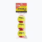 Dunlop Stage 3 gyermek teniszlabda 3 db piros/sárga 601340