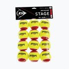 Dunlop Stage 3 gyermek teniszlabda 12 db piros/sárga 601344