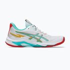 Női ASICS Netburner Ballistic FF 4 röplabdacipő fehér/tengerzöld