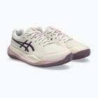 Gyerek teniszcipő ASICS Gel-Resolution X GS Clay soft oat/dark aubergine