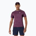 Férfi teniszpóló ASICS Match Jacquard dark aubergine