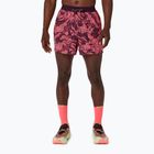 Férfi futónadrág Asics Fujitrail All Over Print 5In Short Blazing Coral/Dark Aubergine