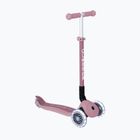Gyermek háromkerekű roller Globber Junior Primo Foldable Lights Eco berry
