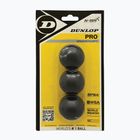 Squash labdák Dunlop Pro 3-Ball Blister fekete 700109