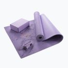 Jóga készlet Myga Chakra Yoga Set mat + block + purple strap