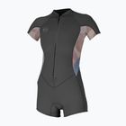 O'Neill Bahia 2/1 Front Zip Spring grafit/sivatagi virágzás/sodródási kék női búvárruha