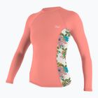 Női úszás hosszú ujjú O'Neill Side Print Rash Guard sivatagi virág / karácsonyi virágos