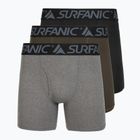 Férfi termikus boxeralsó Surfanic Carbondri 3 pár black/grey/khaki