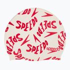 Speedo gyermek úszósapka Slogan Print fehér/piros