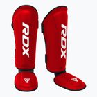 RDX T1 sípcsont- és lábfejvédő piros/fehér RDX T1 Shin Instep Guards sípcsont- és lábfejvédő piros/fehér