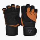 RDX L4 Open Finger Micro Plus Gym tan/fekete edző kesztyű