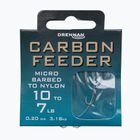 Drennan Carbon Feeder methode leader mikro horog nélküli horog + zsinór 8 db világos HNCFDM014