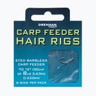 Drennan Carp Feeder Hair Rigs metódusos vezető horog nélküli horoggal 8 + vonal 8 tiszta HNHCFD016