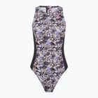 Női egyrészes fürdőruha ZONE3 Pacific Koa Koa High Neck fekete/zöld