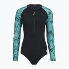 Női egyrészes fürdőruha ZONE3 Long Sleeve teal tie dye