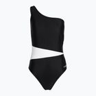 Női egyrészes fürdőruha Zoggs Lattice One Shoulder kék / fehér