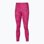 Női futóleggings Mizuno 7/8 Printed pink peacock