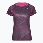 Női futópóló Mizuno Aero Tee gape bor
