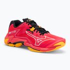 Mizuno Wave Lightning Z8 röplabda cipő ragyogó piros/ fehér/ répa curl
