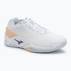 Női kézilabda cipő Mizuno Wave Stealth Neo fehér/sárga barack/barack parfait