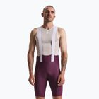 Férfi kerékpáros rövidnadrág Rapha Brevet Element Cargo Bib Shorts plum/white