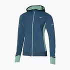 Női futó dzseki Mizuno Warmalite Hybrid Full Zip kék szárnyas teal