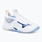 Mizuno Wave Dimension röplabda cipő fehér/harangszínkék/bel air kék